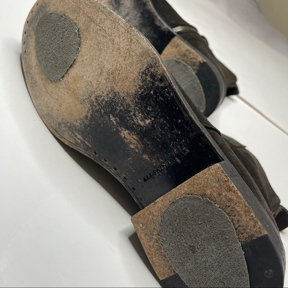 All Saints Suede Ankle Boots Chocolate Brown 46 - Picture 9 of 12